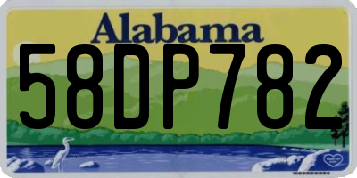AL license plate 58DP782