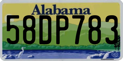 AL license plate 58DP783