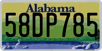 AL license plate 58DP785