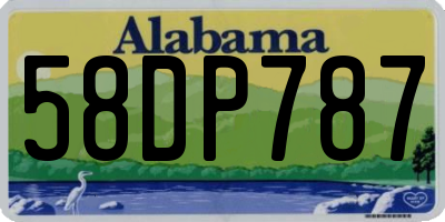 AL license plate 58DP787