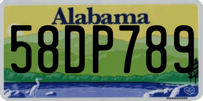 AL license plate 58DP789