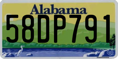 AL license plate 58DP791