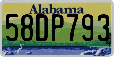 AL license plate 58DP793