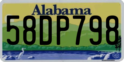 AL license plate 58DP798