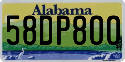 AL license plate 58DP800