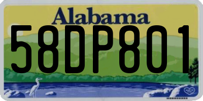 AL license plate 58DP801
