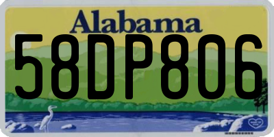 AL license plate 58DP806