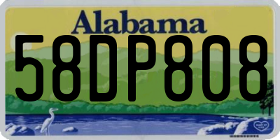 AL license plate 58DP808