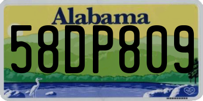 AL license plate 58DP809