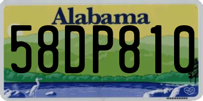 AL license plate 58DP810