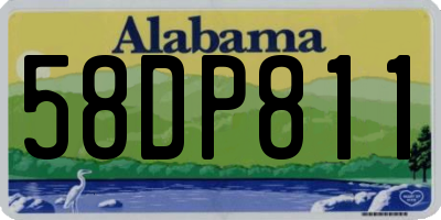 AL license plate 58DP811