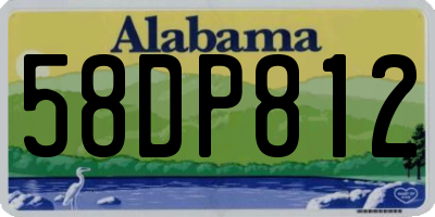 AL license plate 58DP812