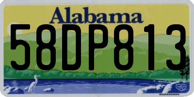 AL license plate 58DP813