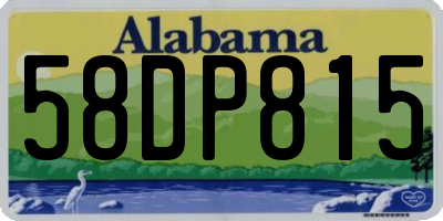AL license plate 58DP815