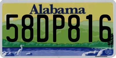 AL license plate 58DP816