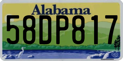 AL license plate 58DP817