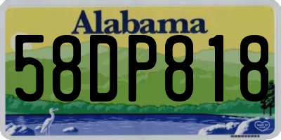 AL license plate 58DP818