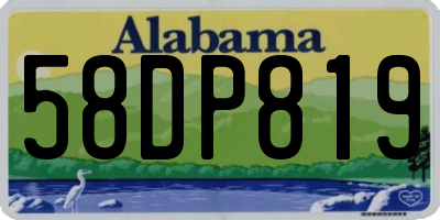 AL license plate 58DP819