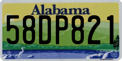 AL license plate 58DP821