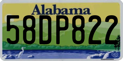 AL license plate 58DP822