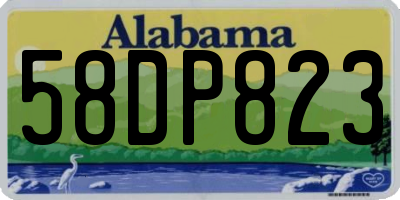 AL license plate 58DP823