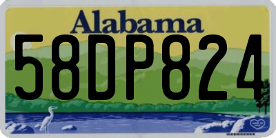 AL license plate 58DP824