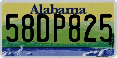 AL license plate 58DP825