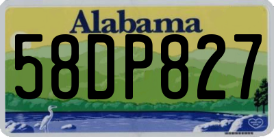 AL license plate 58DP827