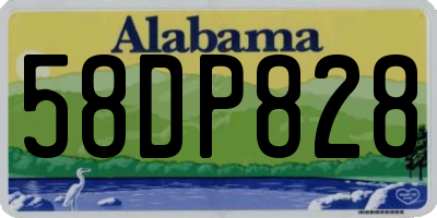 AL license plate 58DP828