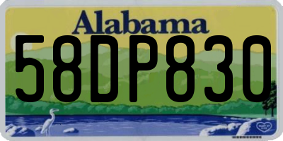 AL license plate 58DP830