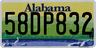 AL license plate 58DP832