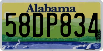 AL license plate 58DP834