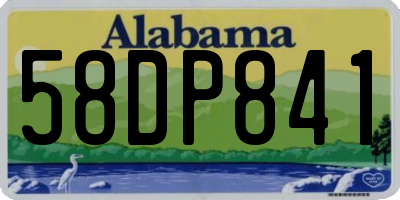 AL license plate 58DP841