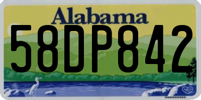 AL license plate 58DP842