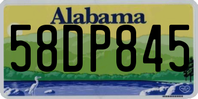 AL license plate 58DP845