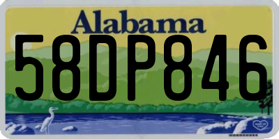 AL license plate 58DP846