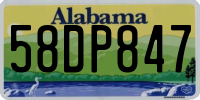 AL license plate 58DP847