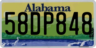 AL license plate 58DP848