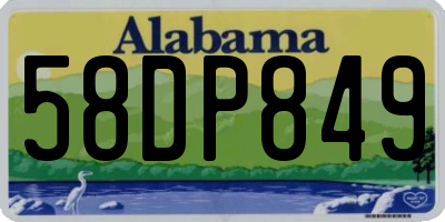 AL license plate 58DP849