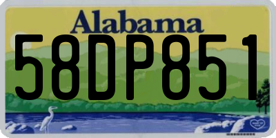AL license plate 58DP851