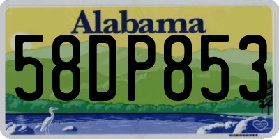 AL license plate 58DP853