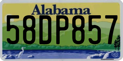 AL license plate 58DP857