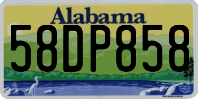 AL license plate 58DP858