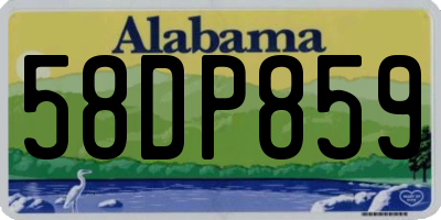 AL license plate 58DP859