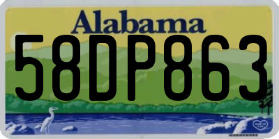 AL license plate 58DP863
