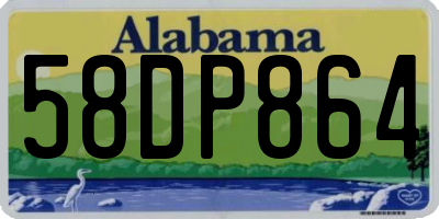 AL license plate 58DP864