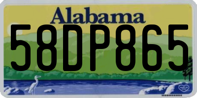 AL license plate 58DP865