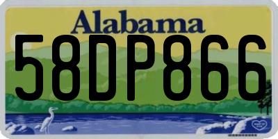 AL license plate 58DP866
