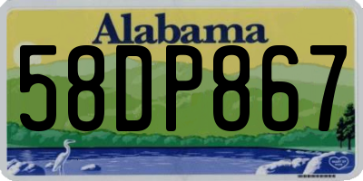 AL license plate 58DP867