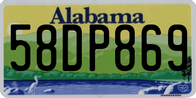AL license plate 58DP869